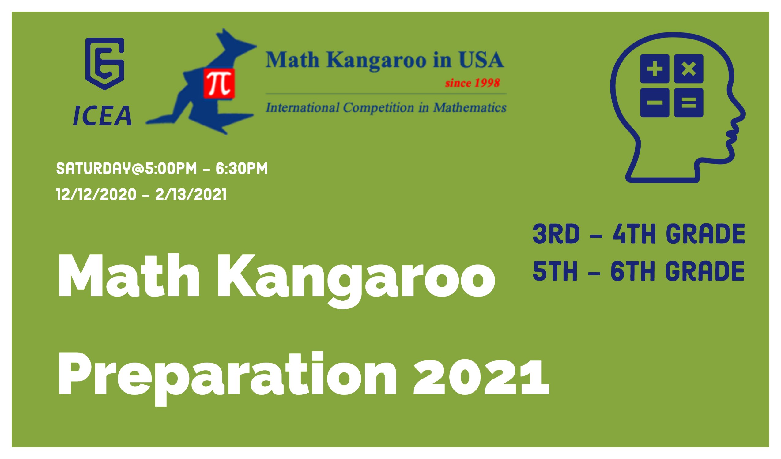 Math Kangaroo Preparation 2021 [3rd - 4th & 5th - 6th Grade]